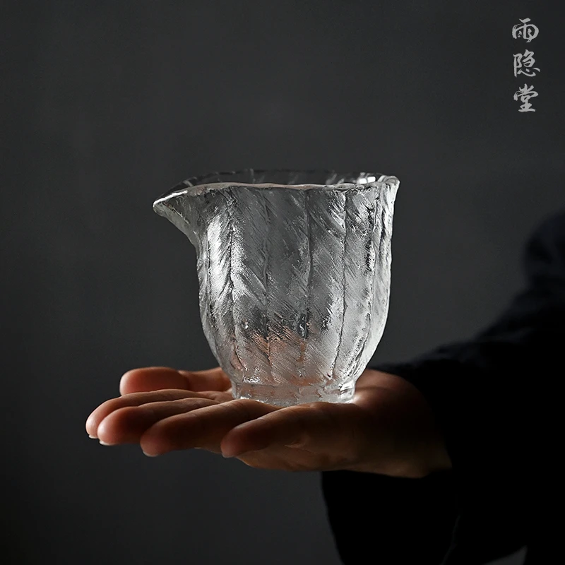 多艺原矿水晶纯手工公道杯冰纹中式侘寂风功夫茶具拙器茶海
