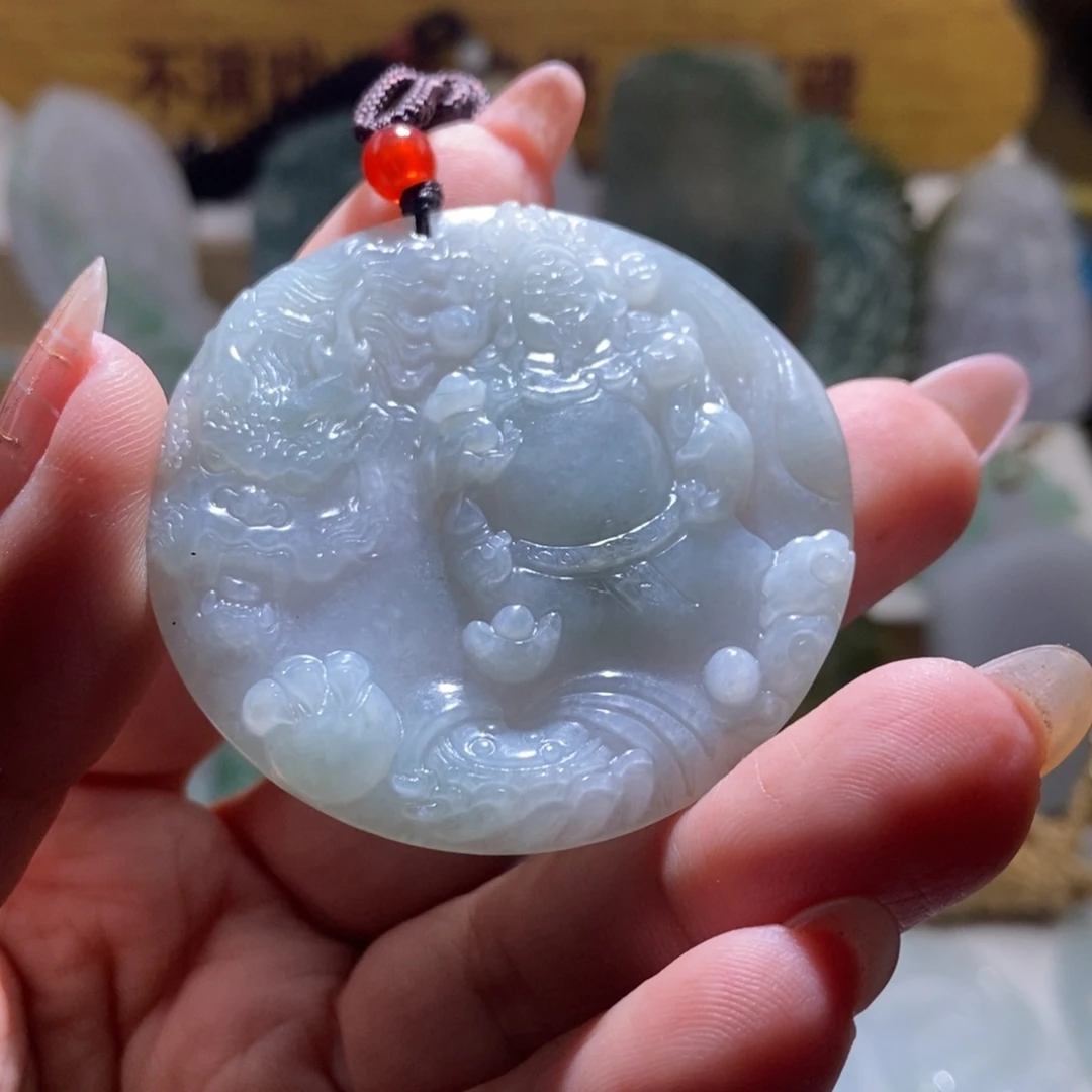 【闪购商品】翡翠颈饰未镶嵌财神