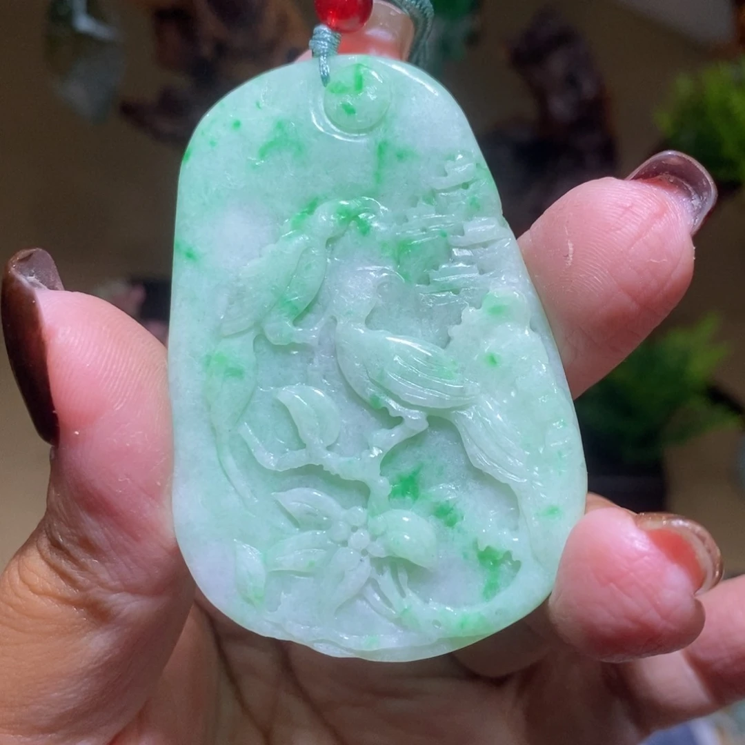 【闪购商品】翡翠颈饰未镶嵌喜上
