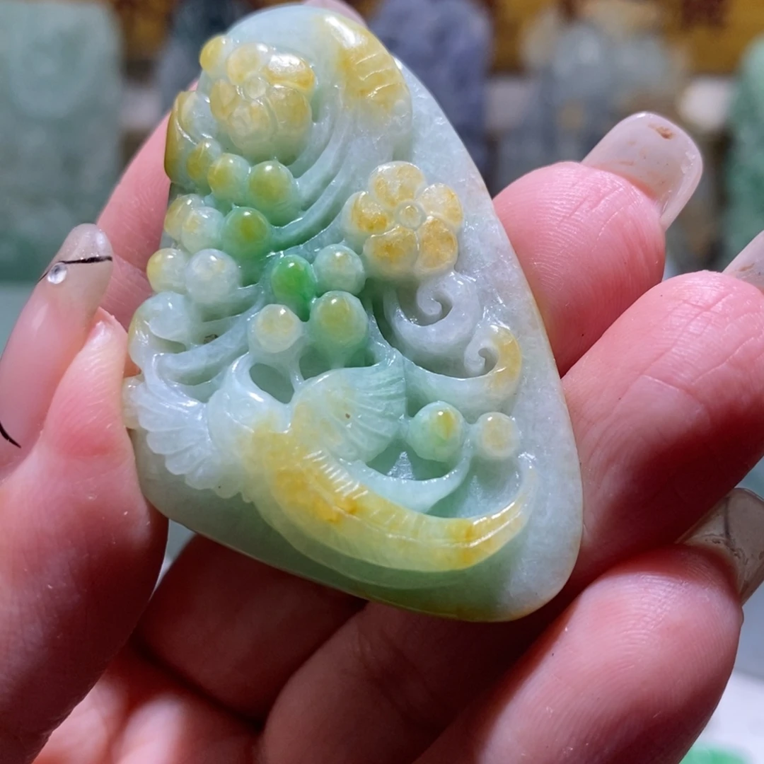 【闪购商品】翡翠颈饰未镶嵌喜上