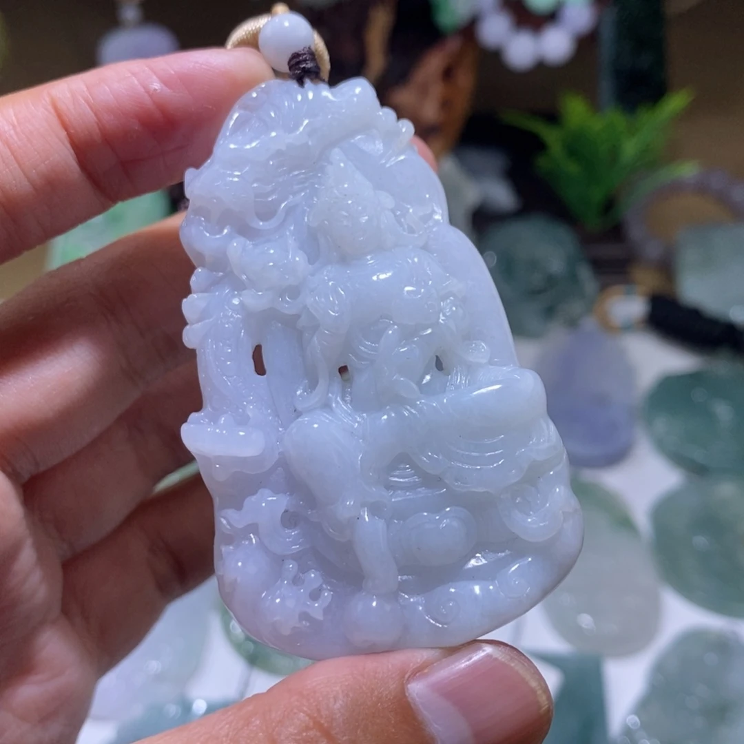 【闪购商品】翡翠颈饰未镶嵌御龙观音