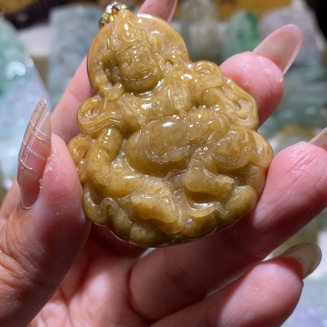 【闪购商品】翡翠颈饰未镶嵌黄财神