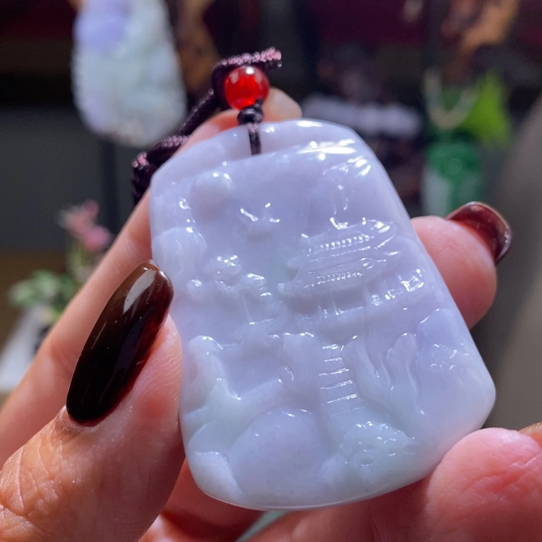 【闪购商品】翡翠颈饰未镶嵌山水