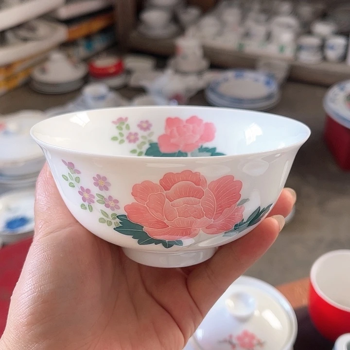 高温釉下彩手绘5寸全品
