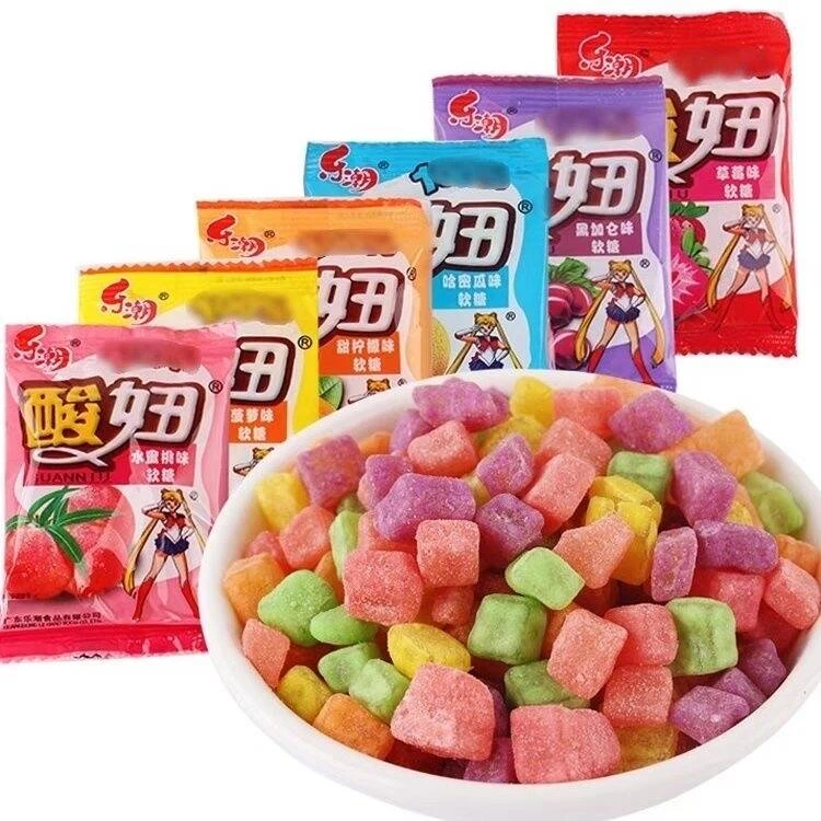 乐潮酸妞糖混合果味软糖8090后童年怀旧糖果小时候回忆零食大礼包