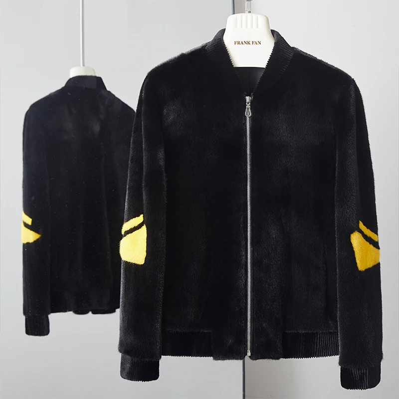 弗兰克·范2081“fd同款”棒球领宝嘉美水貂男顺毛外套【线下同款】
