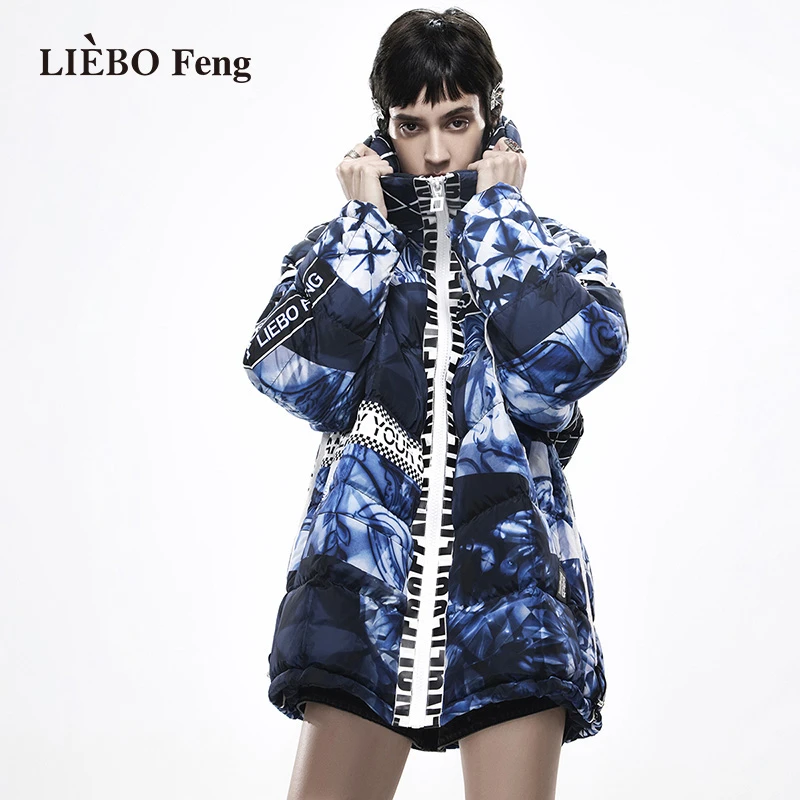 M-裂帛LIEBOFeng【腔调穿搭】ins油画感蓝色泡芙羽绒服7322474001