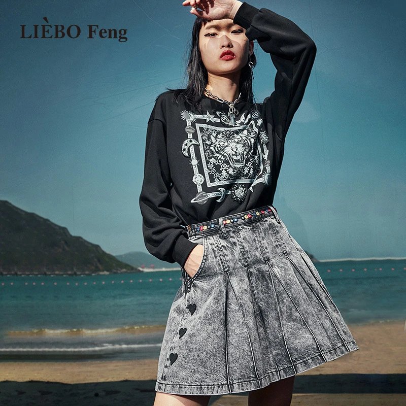 【裂帛】LIEBOFeng国潮虎虎生威刺绣卫衣7321314001长袖