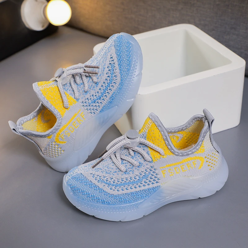 儿童椰子鞋男童网鞋2025春夏季新款女童运动鞋潮款飞织透气休闲鞋