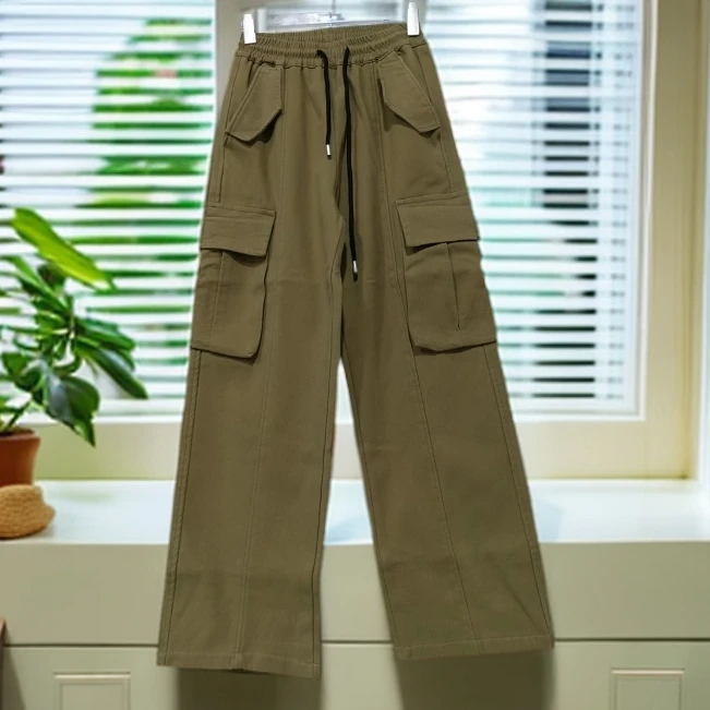 【3632-卡其色】青少年加绒工装裤