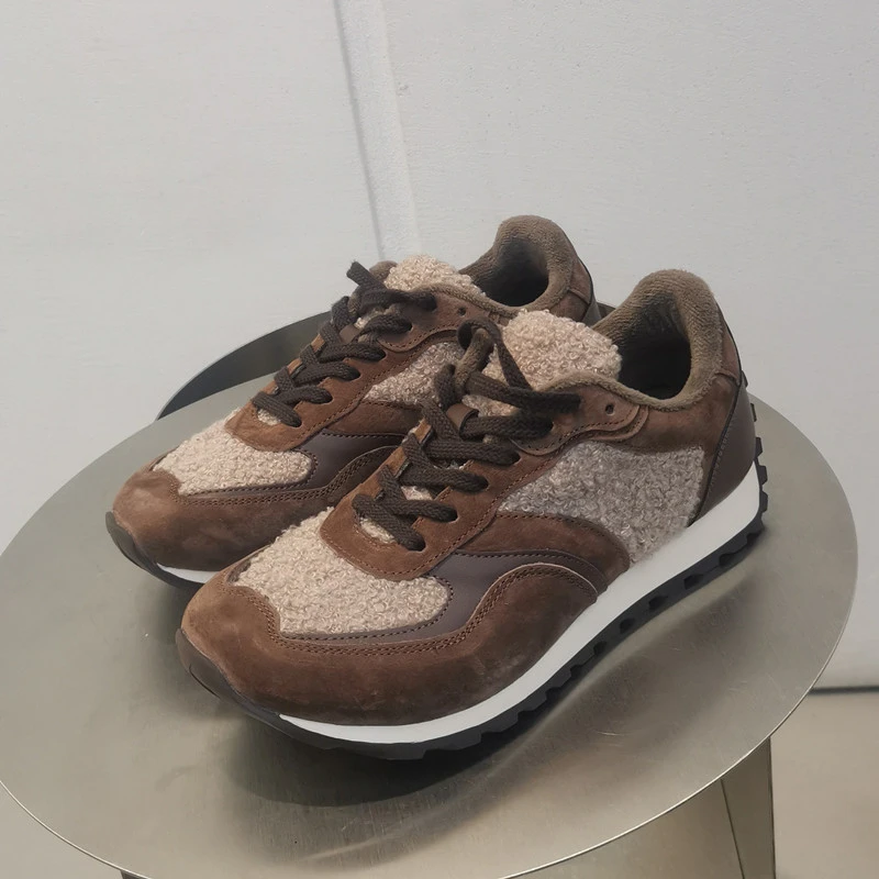 双11新品 SGIRL TWTW真皮加绒保暖厚底运动休闲鞋阿甘鞋棉鞋女