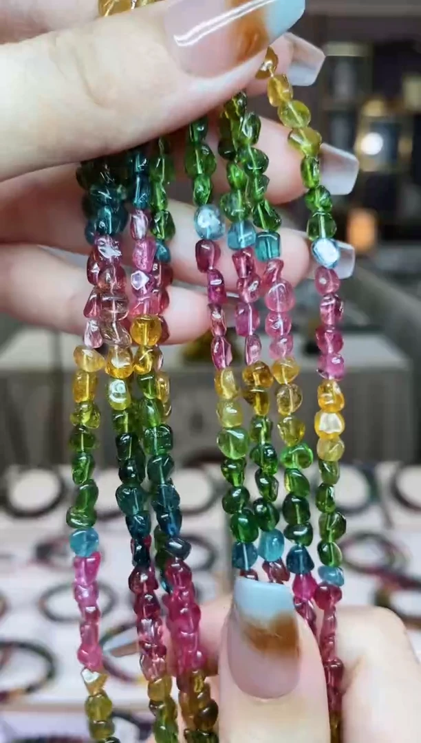 【闪购商品】碧玺原石单圈手链未镶嵌一物一证D多样性发货一条