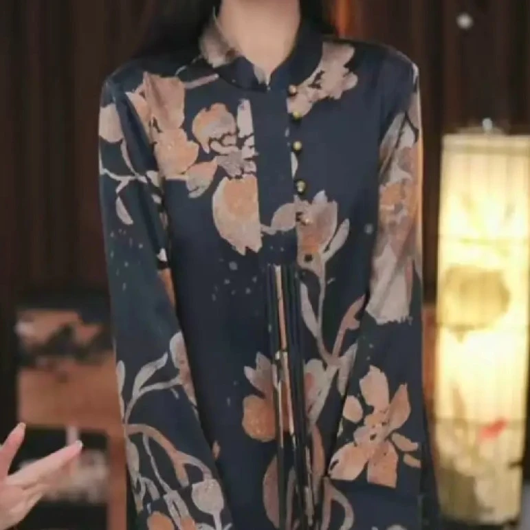 【含伊】 新中式提花气质百搭显瘦休闲时尚中长款风衣