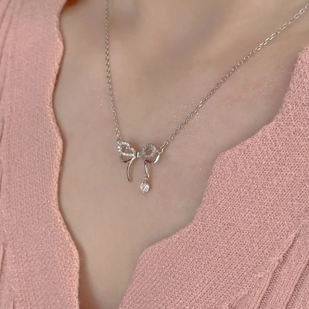 坠链均925银 纯银灵动蝴蝶节爆款轻奢小众灵动锁骨链
