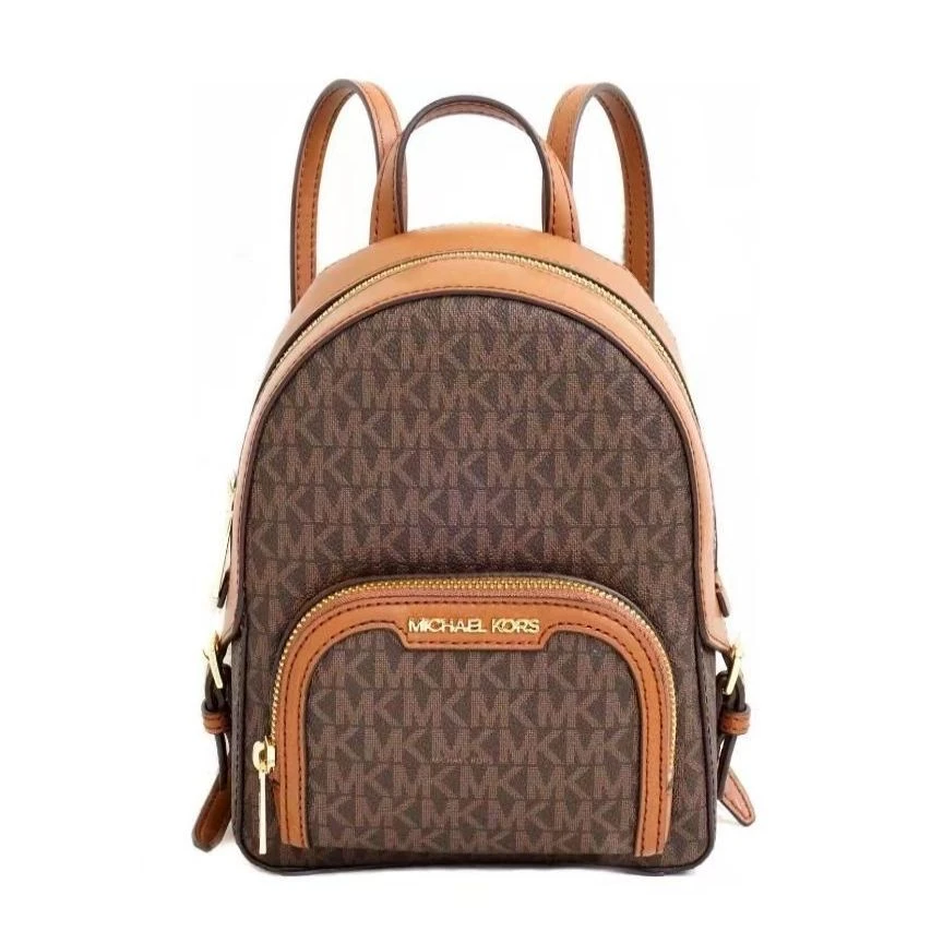 MICHAEL KORS/迈克高仕Jaycee系列深棕浅棕双拼 迷你拉链双肩包