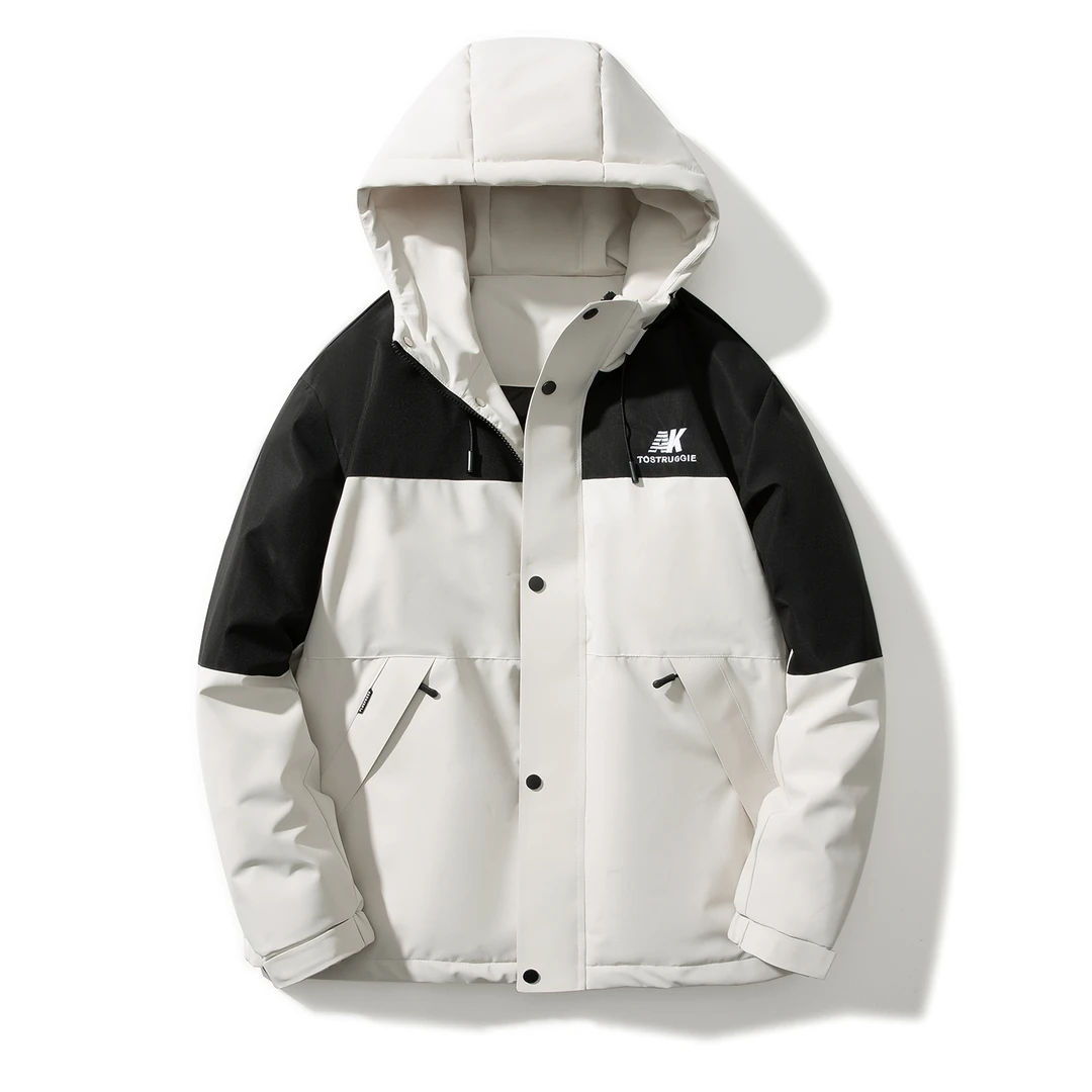 冬季情侣款保暖羽绒服连帽外套192203