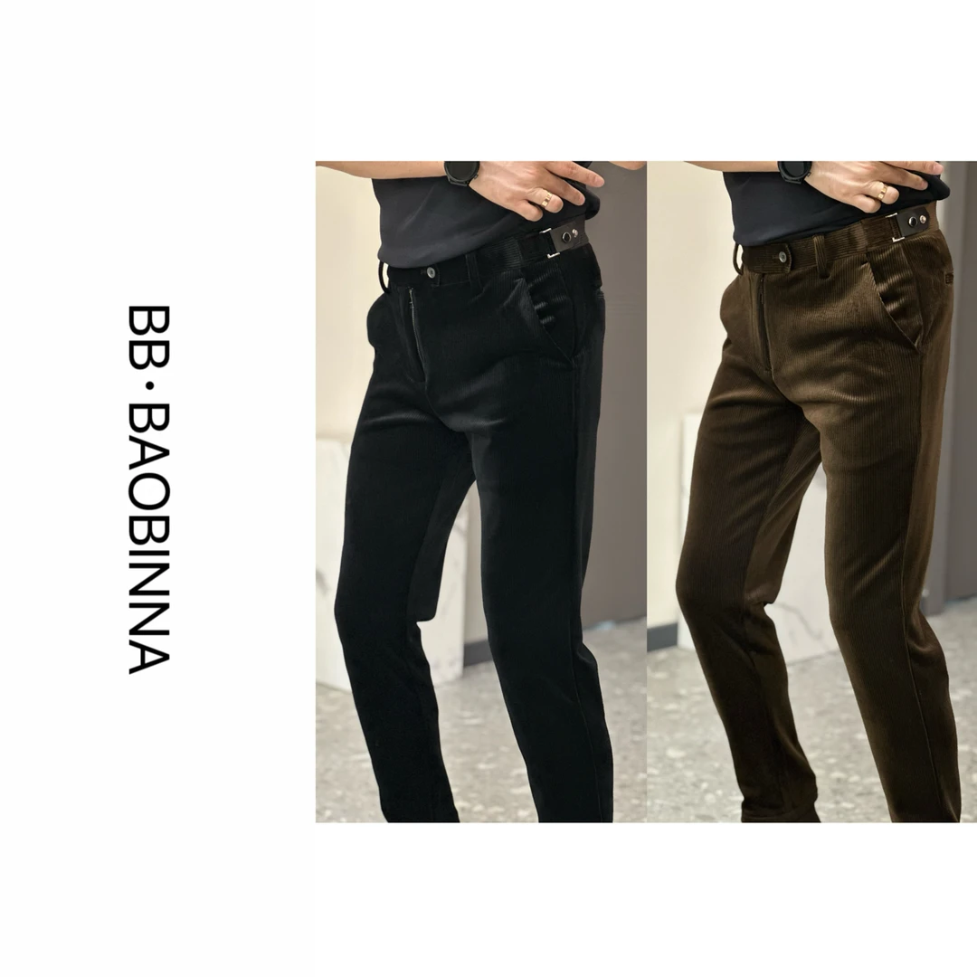 小野· 男装 | 那不勒斯 "立体剪裁" 轻奢绅士百搭条绒休闲裤6682