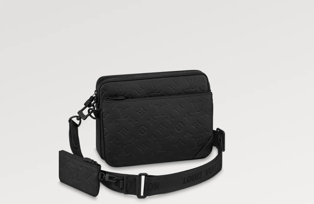 全新未使用 LouisVuitton/路易威登 男士黑武士三合一邮差黑色