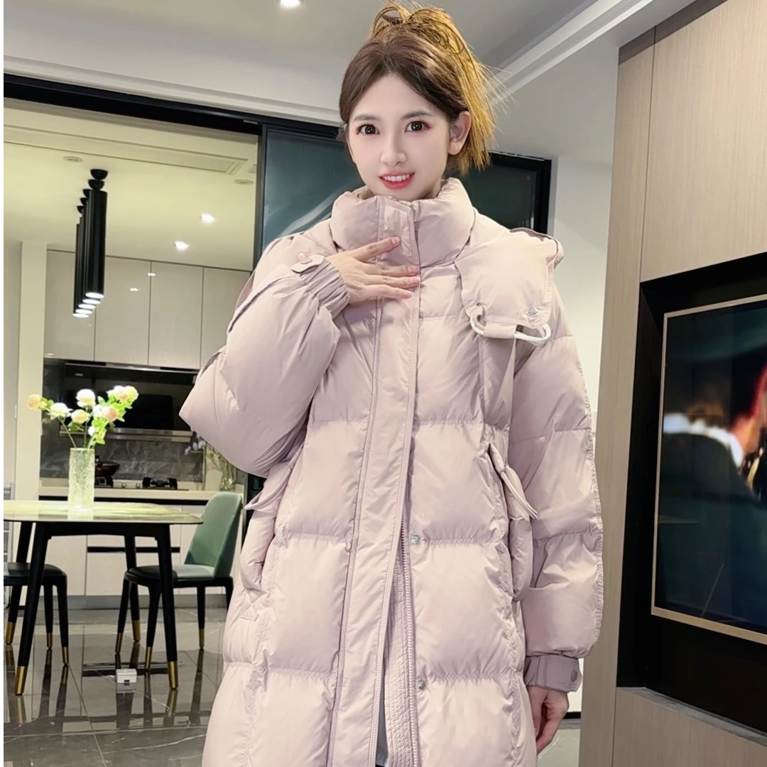2024新款羽绒服外套加厚极寒长款连帽立裁版