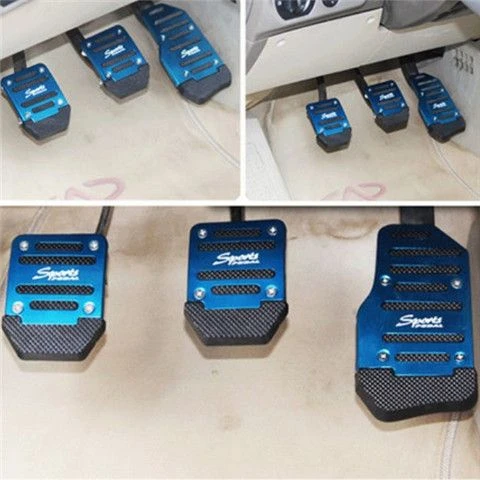 汽车脚踏板改装刹车油门离合器铝合金属脚踏板防滑垫不锈钢通用型