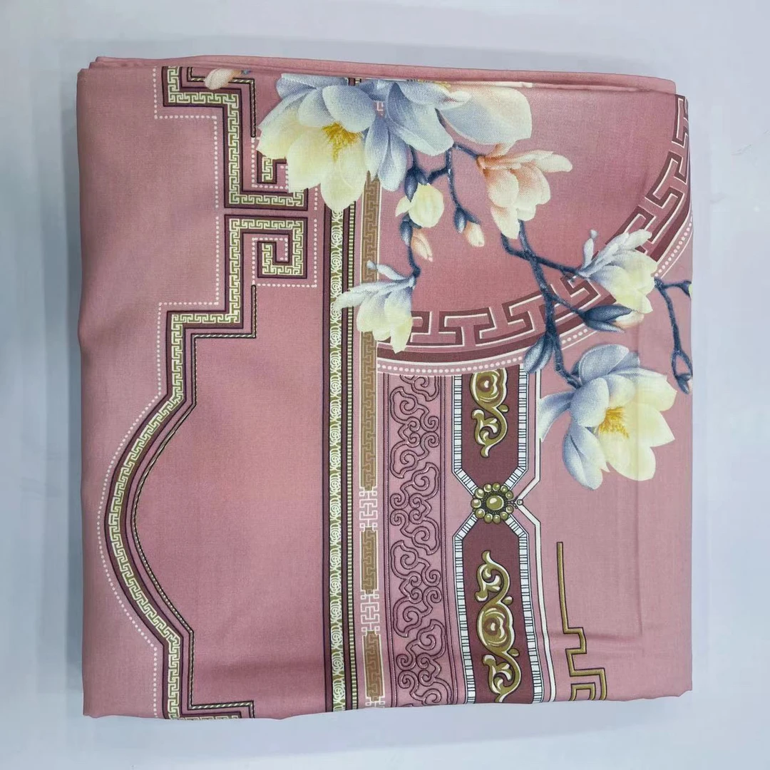 百支数码贡缎B-8《窗前见花》3.2米粉（买布送拉链）