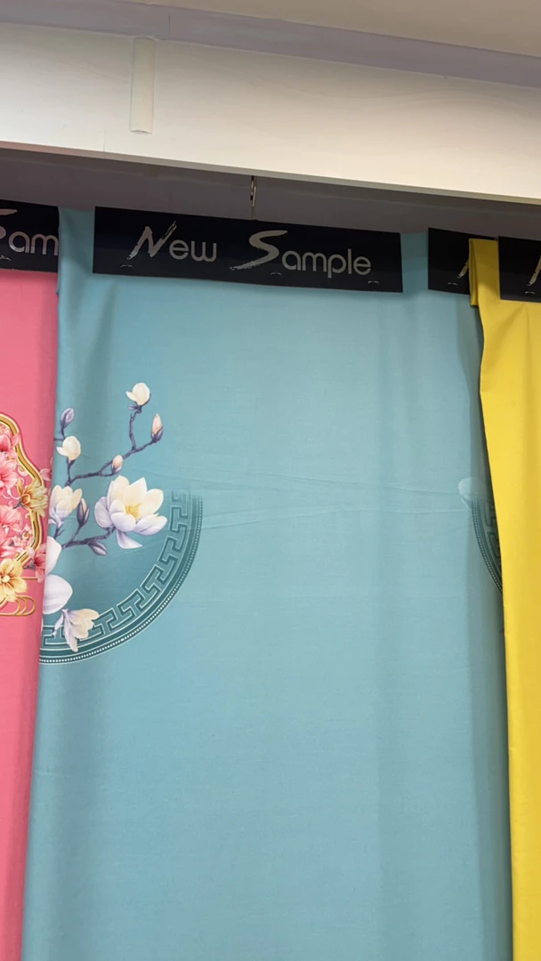 百支数码贡缎B-8《窗前见花》4.2米绿（买布送拉链）