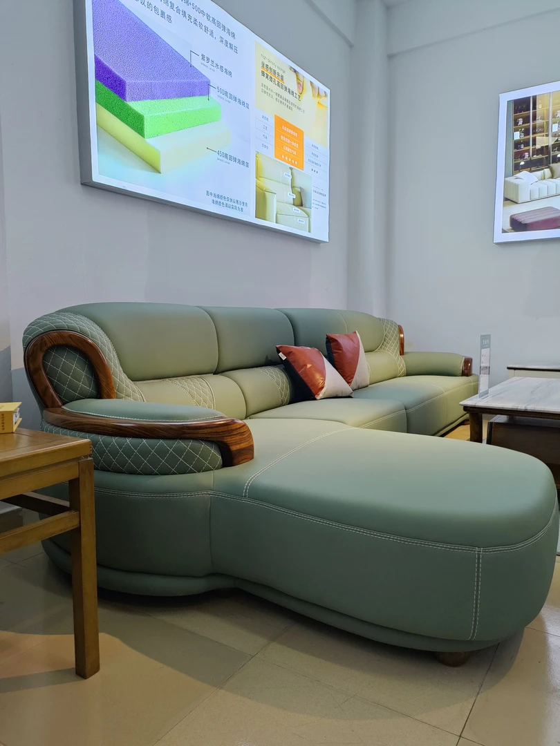 中式风格真皮沙发