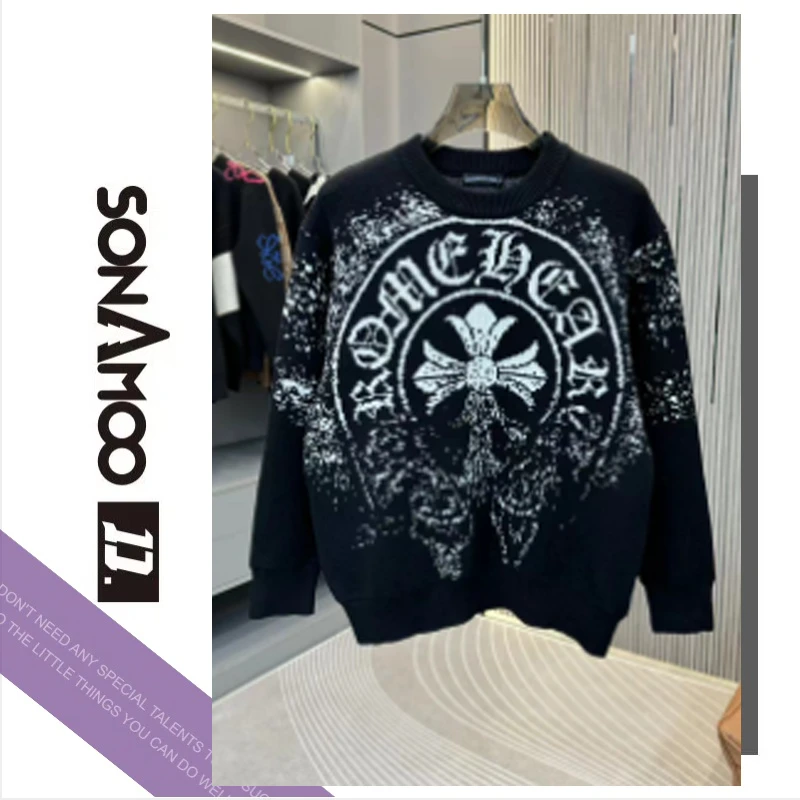 毛衣新款大徽章宽松男女秋冬保暖7206