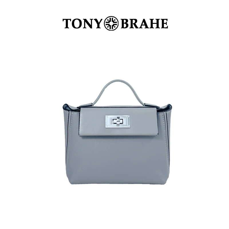 积雨灰•小众设计锁扣凯莉包包