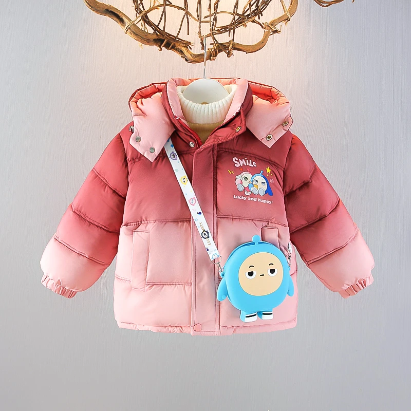 女童加绒加厚棉衣冬季保暖外套男童棉袄新款儿童棉服男女同款上衣