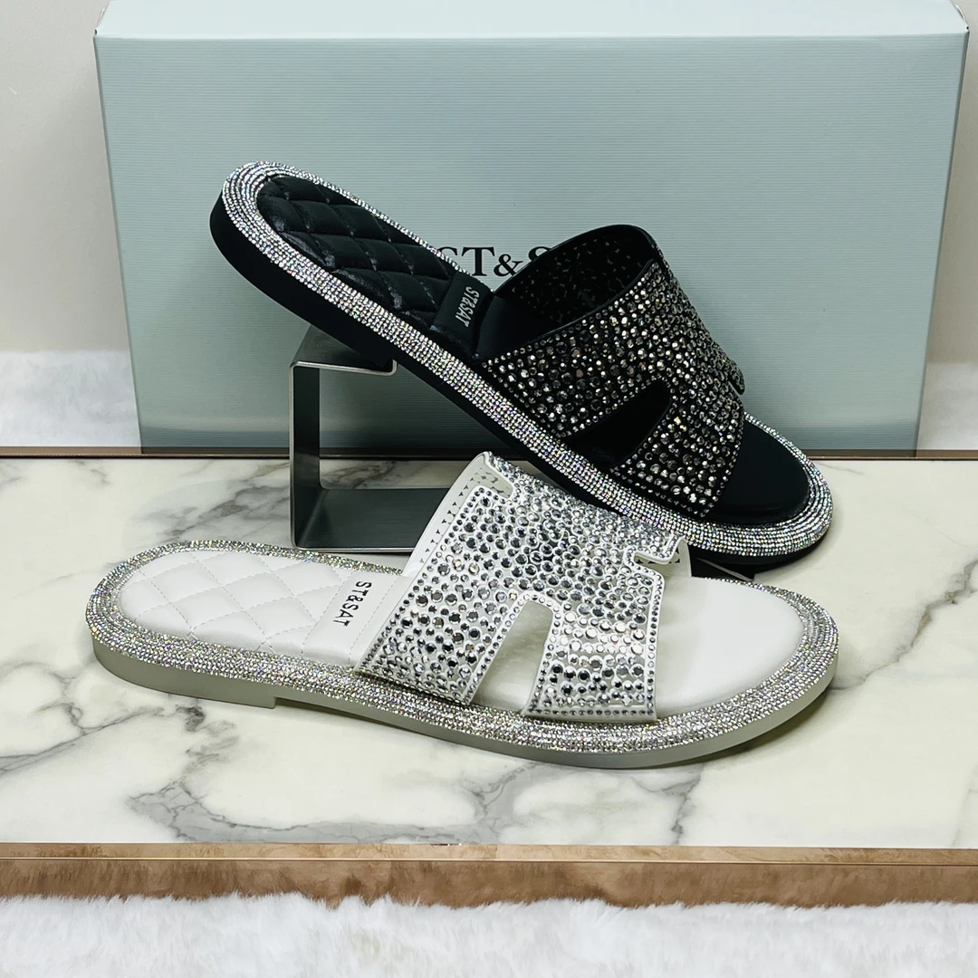 星期六休闲一字拖鞋2024夏季新款时尚百搭平底日常女鞋SSC2110310