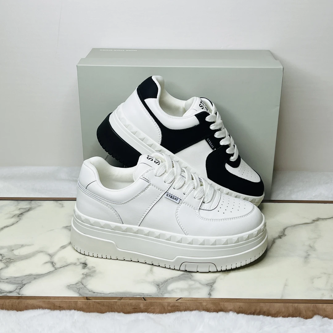 星期六爆款小白鞋女2024秋季新款百搭厚底增高运动板鞋透气休闲鞋