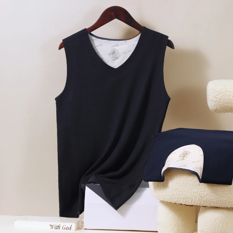 241182 MYM男士背心绵羊毛保暖贴片内穿暖背时尚打底秋冬马甲