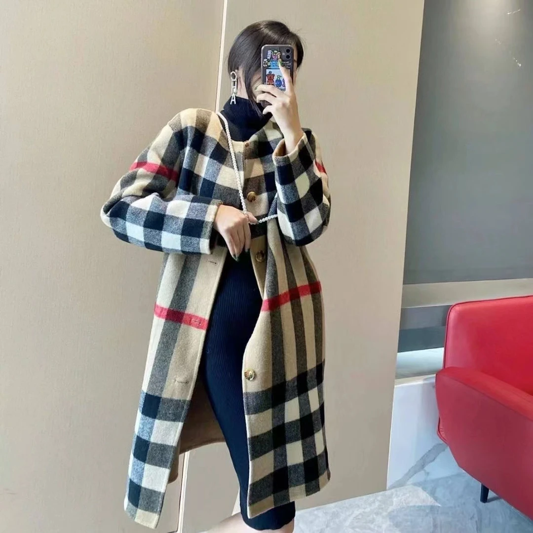 全新未使用 BURBERRY/博柏利 双面穿单排扣休闲大衣