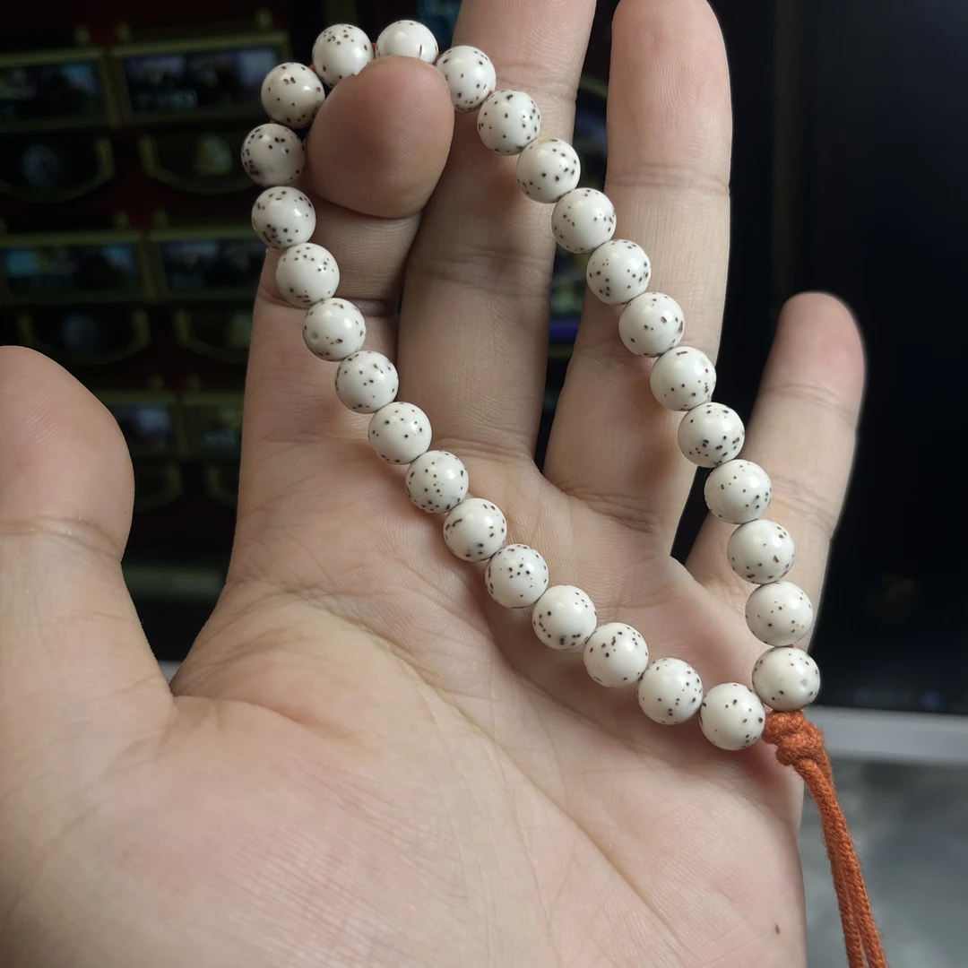 银标8带月圆珠月朗星稀留白细星星月菩提手串S8XXYZ-1