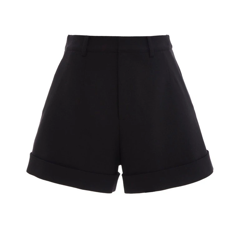 COCOON/可可尼短裤高腰时尚黑色夏季女士宽松23307AF081029020