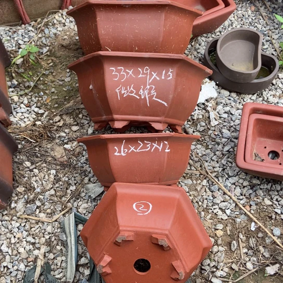 紫砂20CM以下六角一组四只