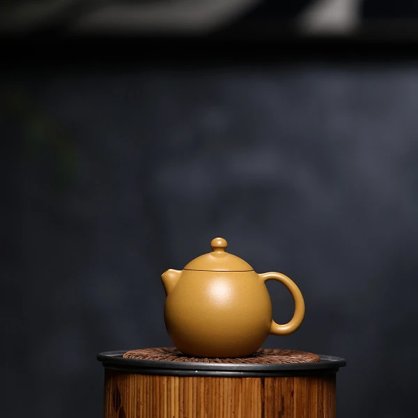 宜兴紫砂壶纯手工电窑烧制出水暴爽断水利落原矿黄金朱泥龙蛋130c