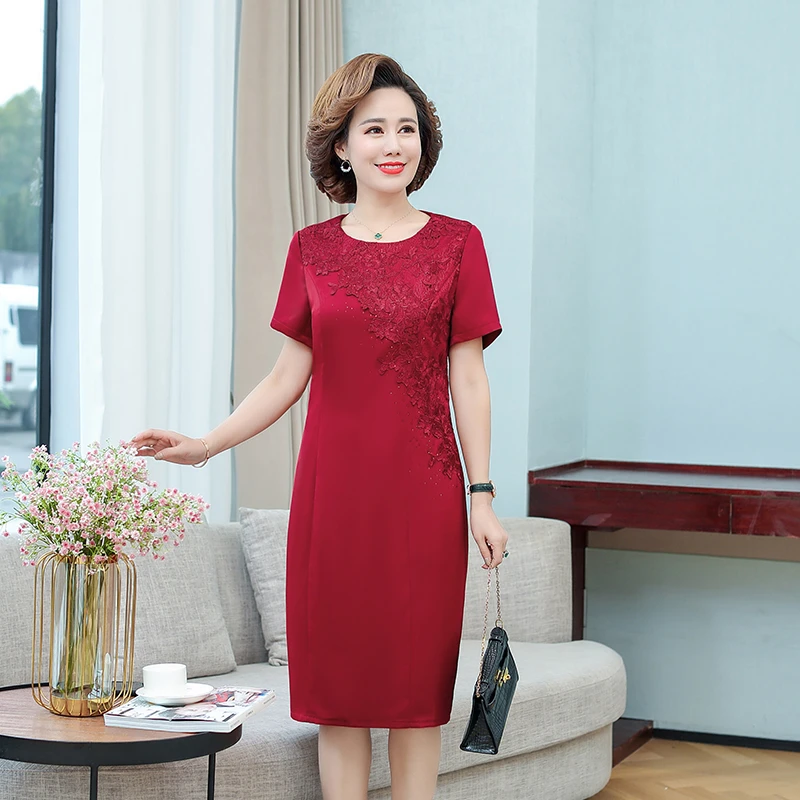 夏季喜婆婆婚宴礼服旗袍结婚妈妈装喜服连衣裙24小内发出韵达快递