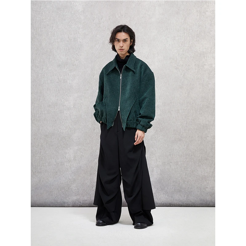 芸蚁「青钢影」刺刃领破骨结构廓形夹克长袖外套_侠 ALVNG AR ANTS