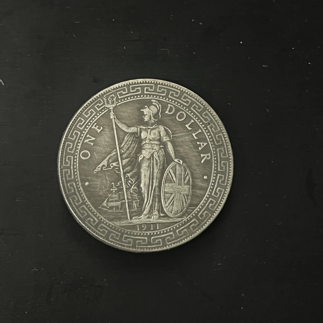 国民龙洋一枚收藏精品大头小头龙复古手工艺品摆件品A82