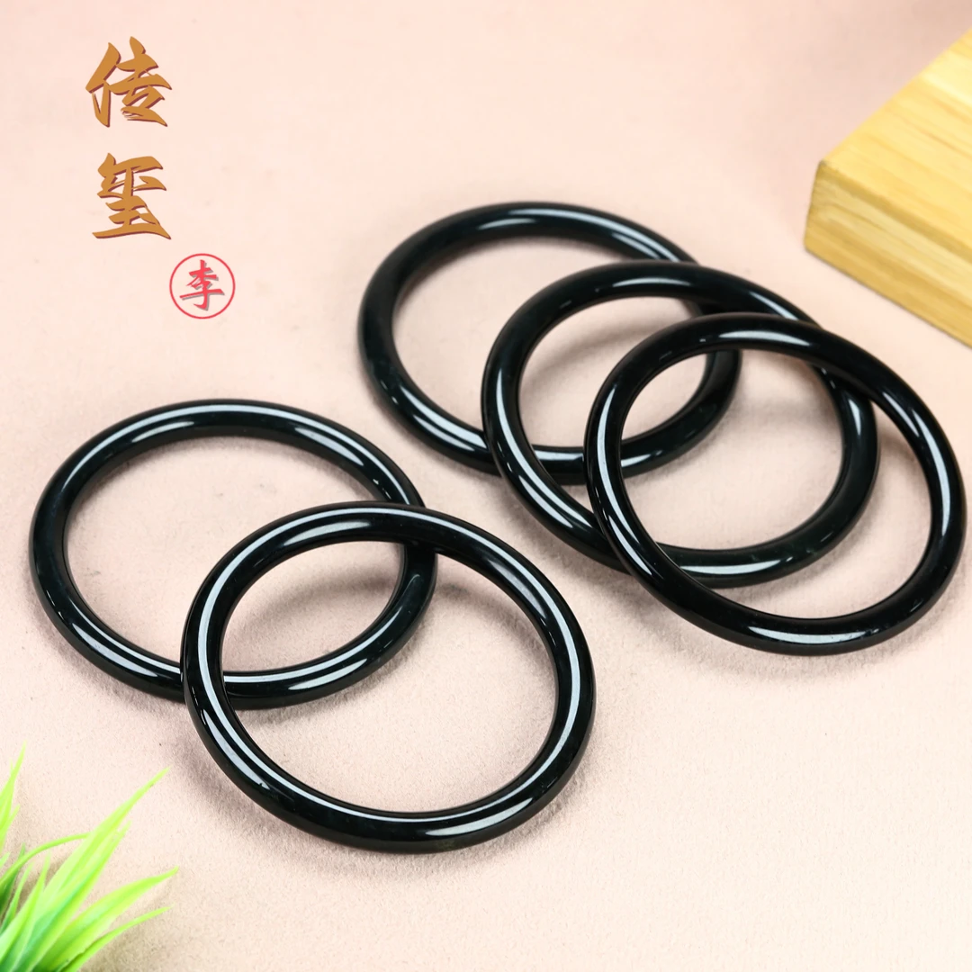 和田青玉手镯【细圆条】（颜色微差，拍一发一，多样性发货）