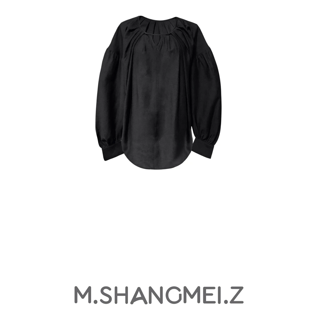 M.SHANGMEI.Z/沐熙美大哥休闲小众时尚ins薄款简约风衬衣x0314