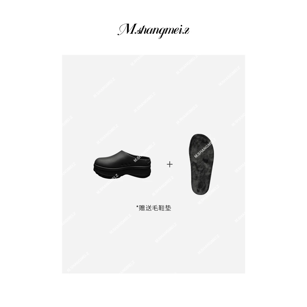 M.SHANGMEI.Z/沐熙美大哥气质洋气黑色便捷时尚圆头鞋子F09235