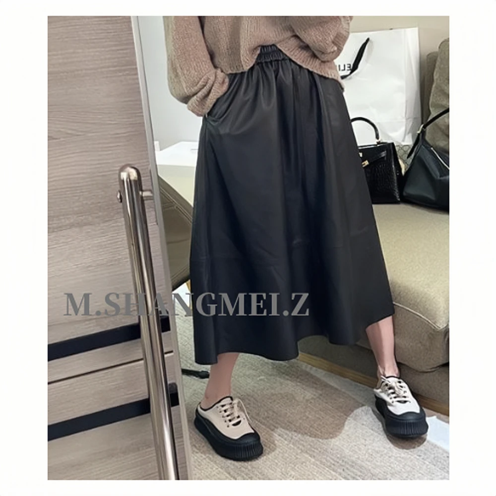 M.SHANGMEI.Z/沐熙美大哥推荐{气质穿搭}显瘦波浪摆边半裙x1287