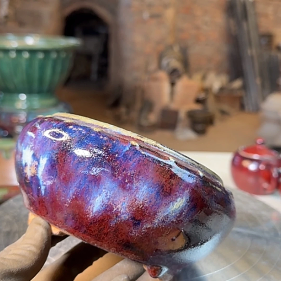 【闪购商品】陶瓷石湾盆寒**扬