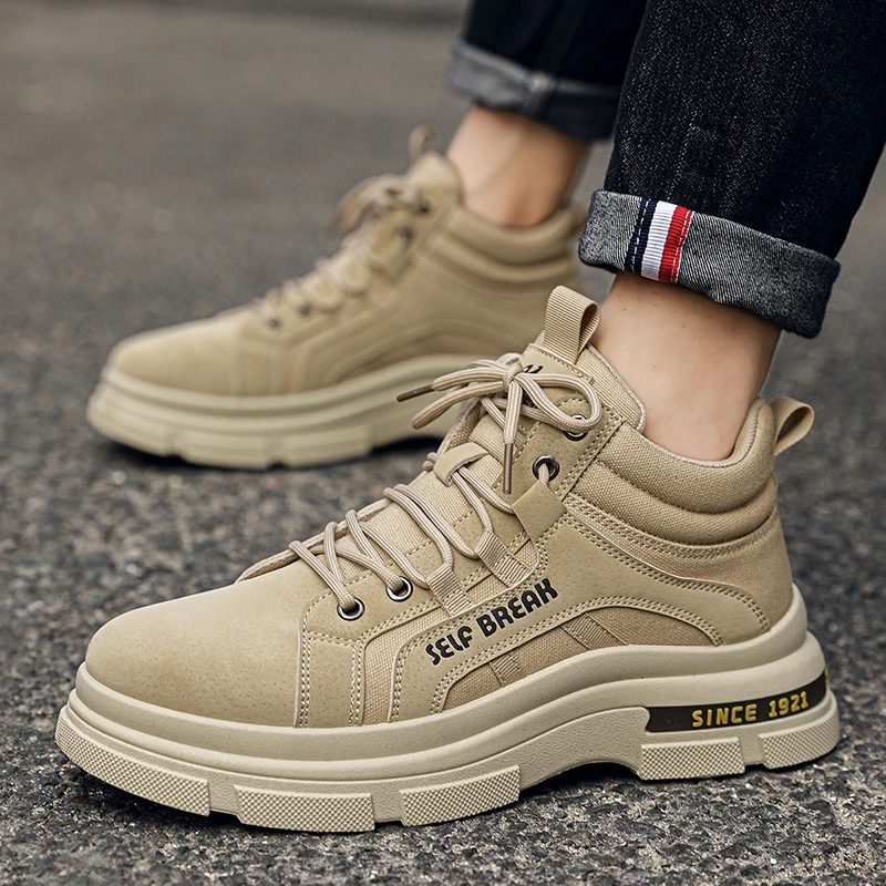 双星新款沙漠爆款防滑英伦风马丁靴男款皮面防水百搭时尚休闲男鞋