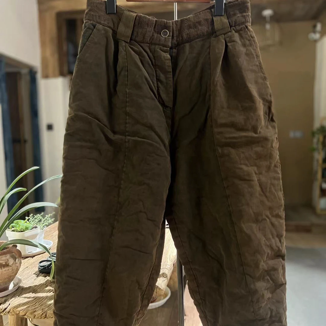 西子分享0369 樆木布衣  老土布蓝染 手工缝制【棉裤】