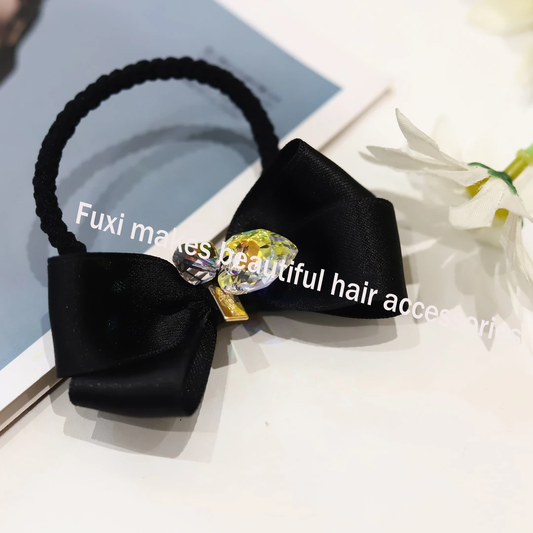 非金属布艺发饰 非金属布艺发饰 FUXI/福熙031紫色雪花奥地利气质