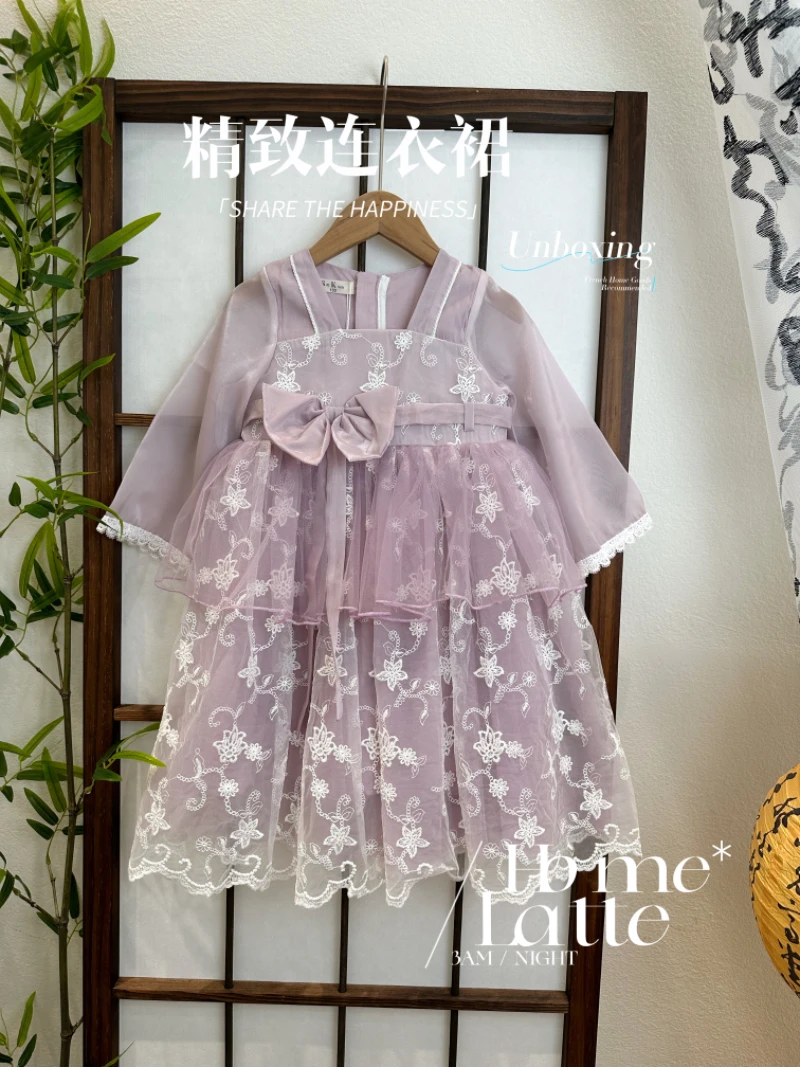 （前面货品有点味道 介意慎拍）女童礼服裙春款女宝宝公主裙